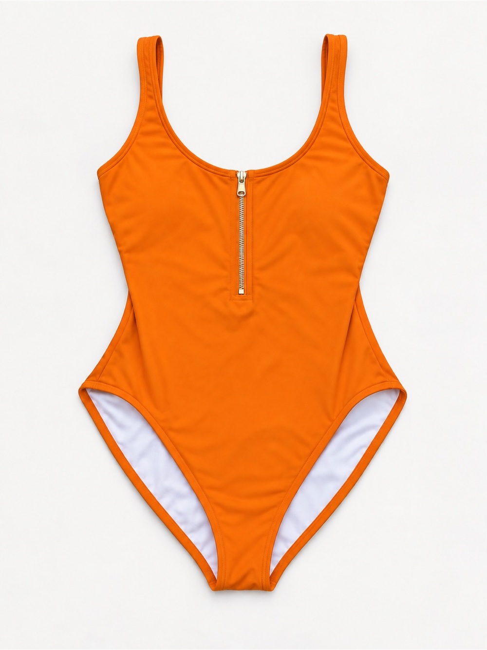 MICHAEL Michael Kors Orange Zip Front One Piece Swimsuit Size 10